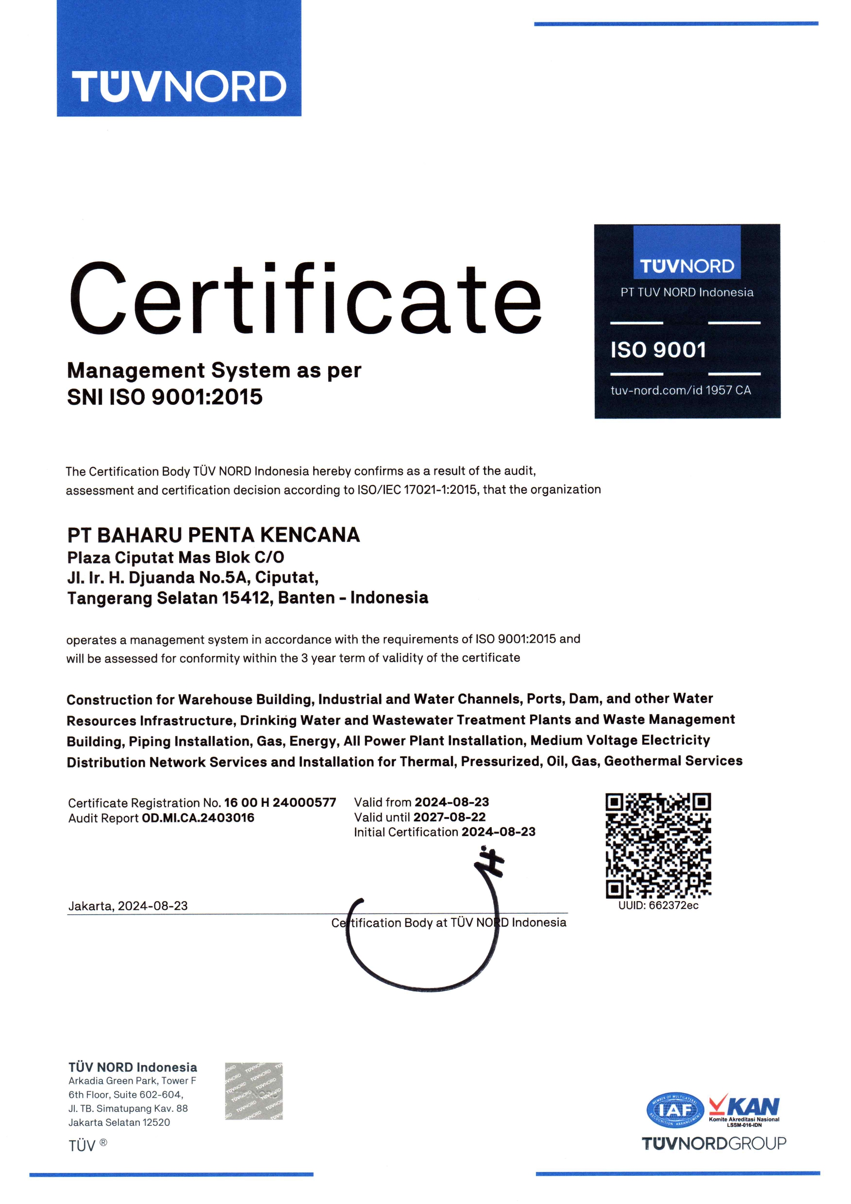 ISO Certificate