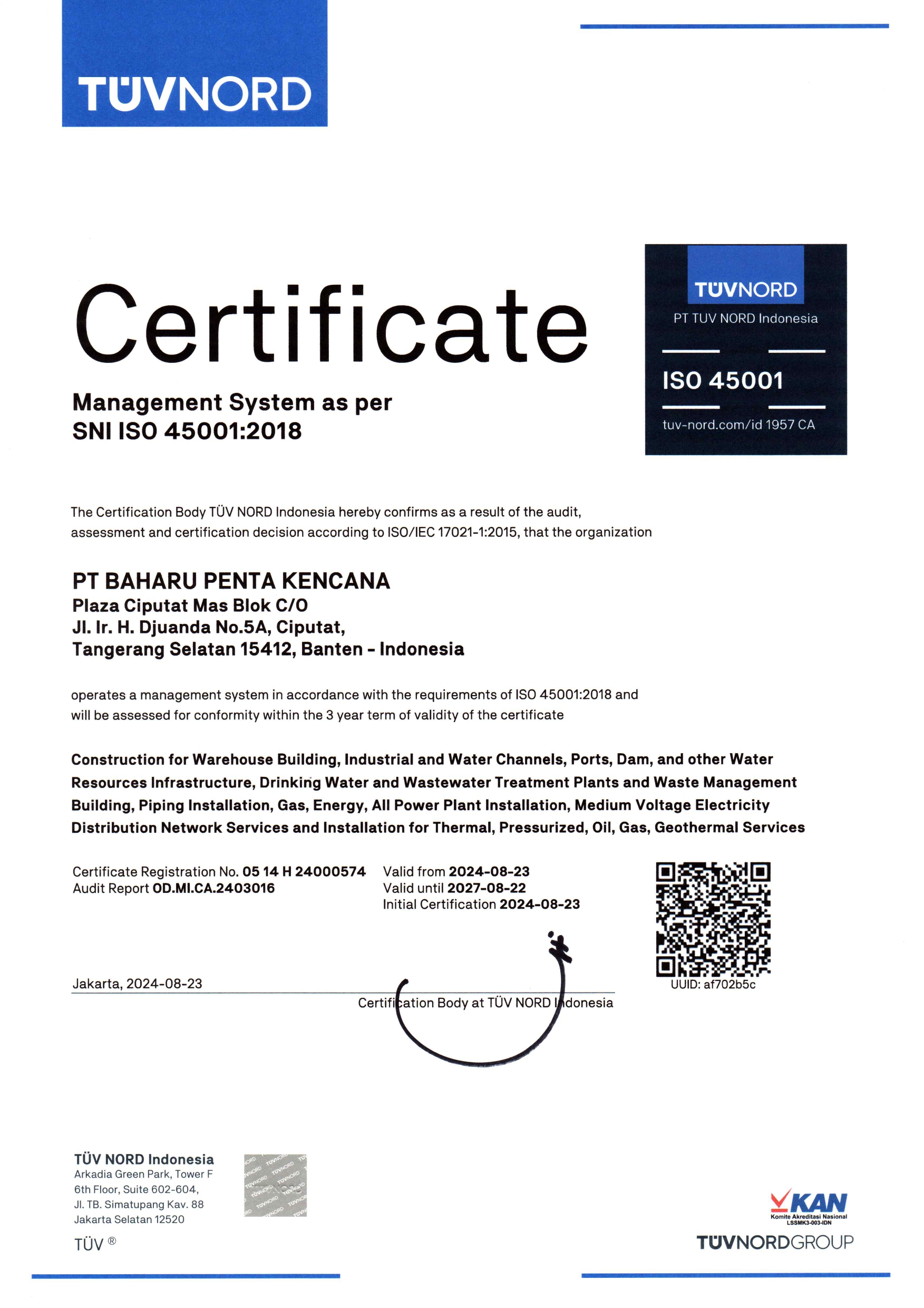 ISO Certificate